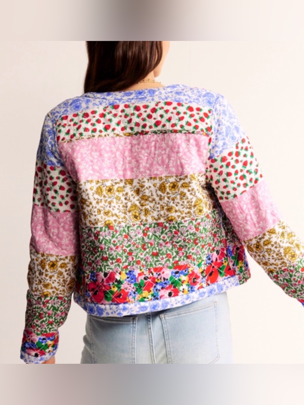 Boden Reversible Quilted Cotton Jacket Mixed Print Size 6 US NWT Final Price - Picture 4 of 10